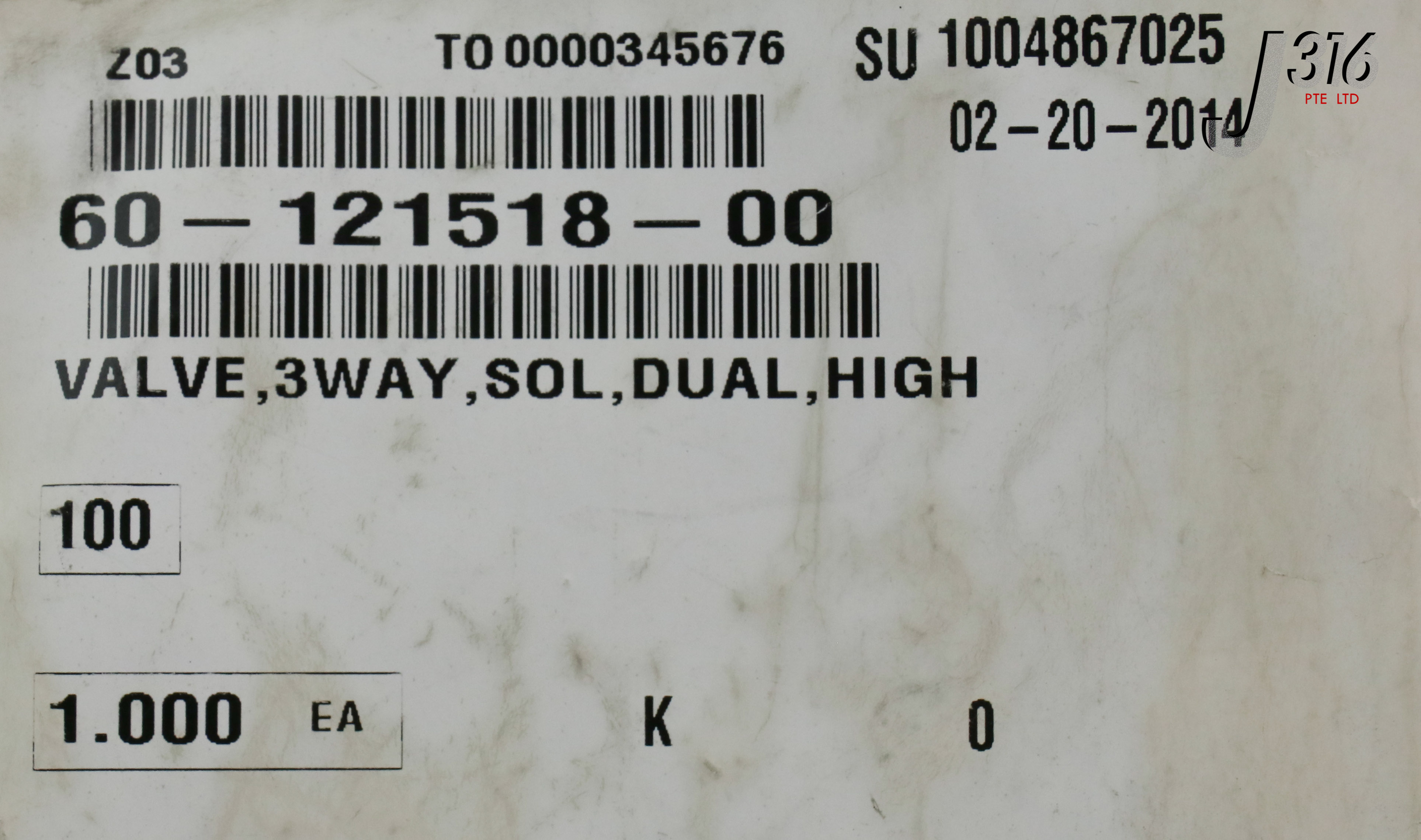 22456 NOVELLUS SMC VALVE, 3WAY, SOL, DUAL, HIGH, VQ1A01NY-5 60